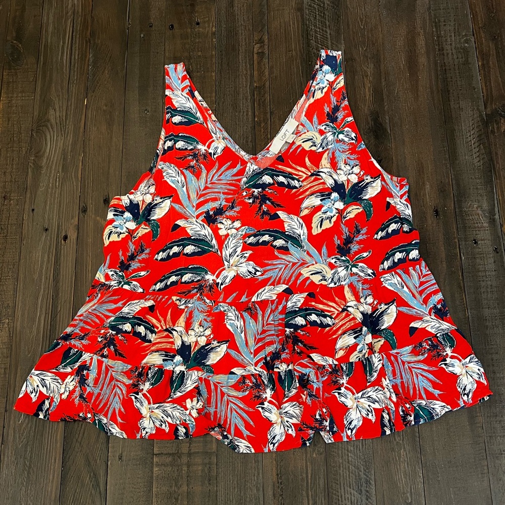 Women’s Ann Taylor Loft tropical crape tank